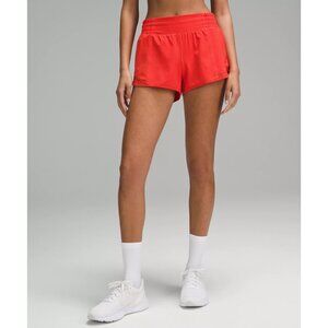 NWT Lululemon Hotty Hot High-Rise Lined Short 2.5" Size 6 Hot Heat Red Sports